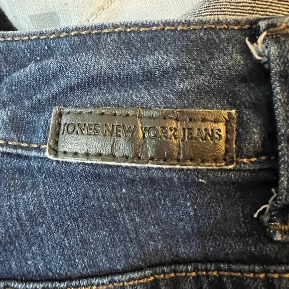 Jones New York Jeans Lexington Straight Slimming Dark Wash Stretch Denim - Picture 9 of 9